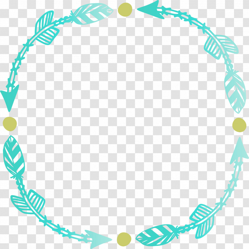 Turquoise Aqua Teal Line Circle Transparent PNG
