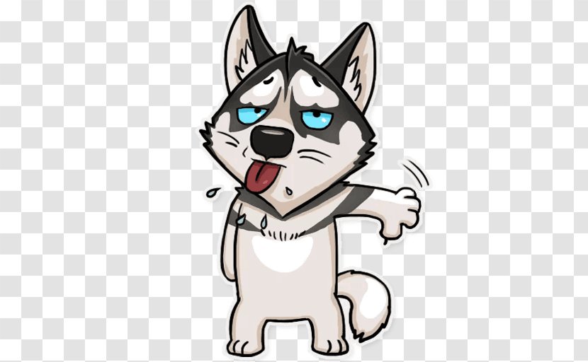 Siberian Husky Whiskers Puppy Dog Breed Telegram - Cartoon Transparent PNG