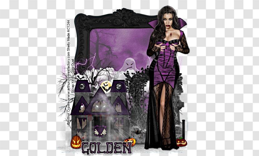 YouTube Purple Violet Halloween Film Series - Label - Gold Dust Transparent PNG