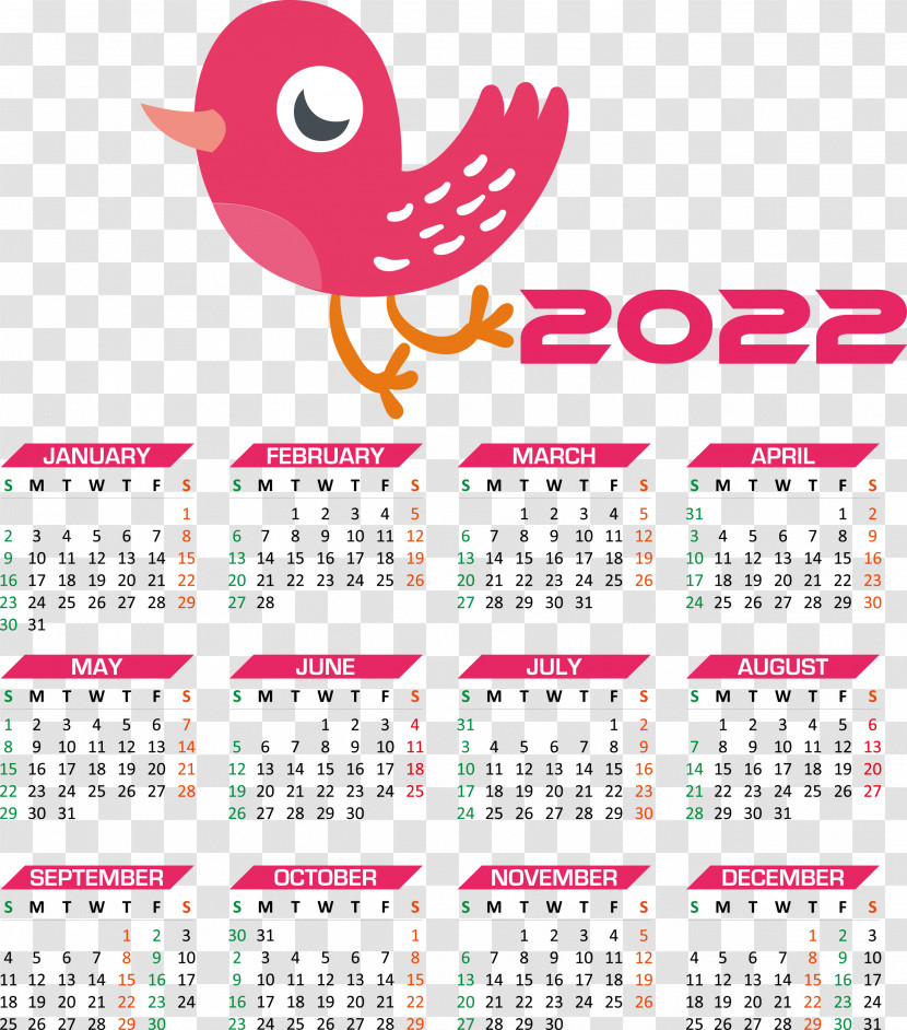 2022 Calendar Year 2022 Calendar Yearly 2022 Calendar Transparent PNG