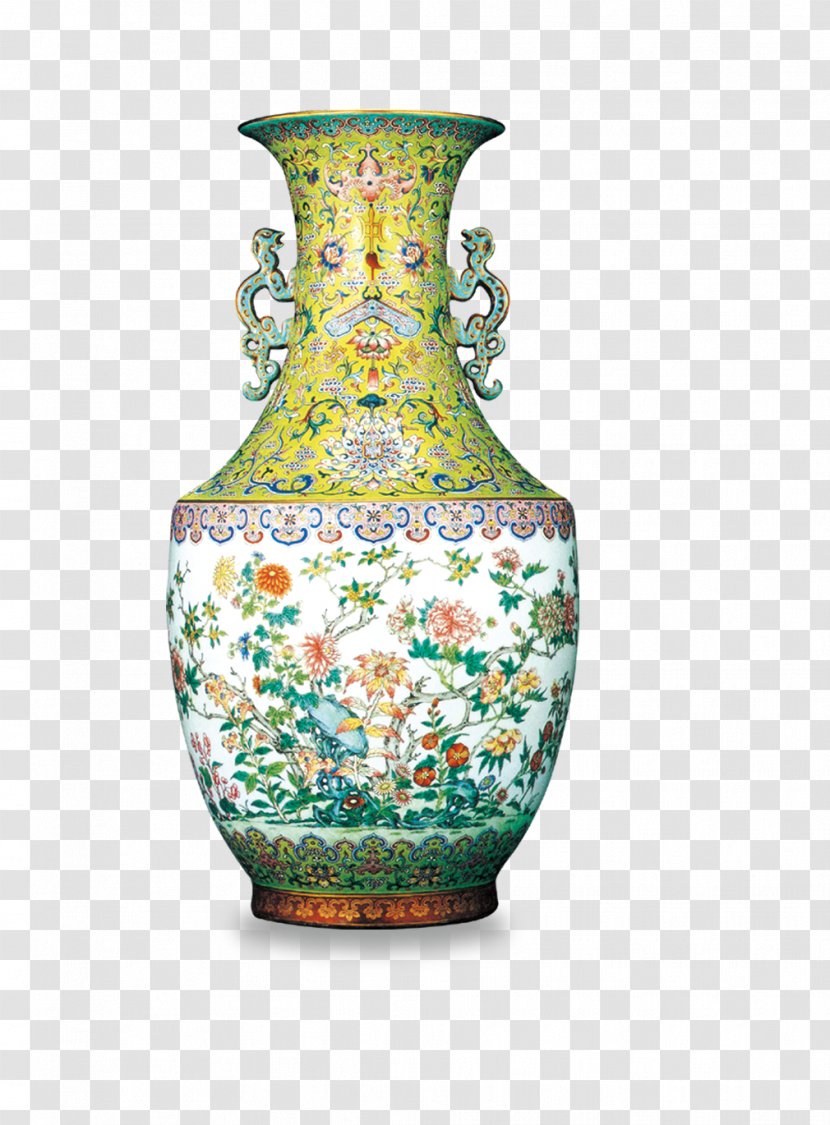 Jingdezhen Chinoiserie Porcelain Poster - Artifact - Vase Transparent PNG