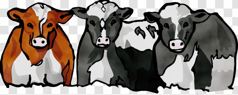 Dairy Cow Bovine Cow-goat Family Livestock Snout - Blackandwhite Transparent PNG