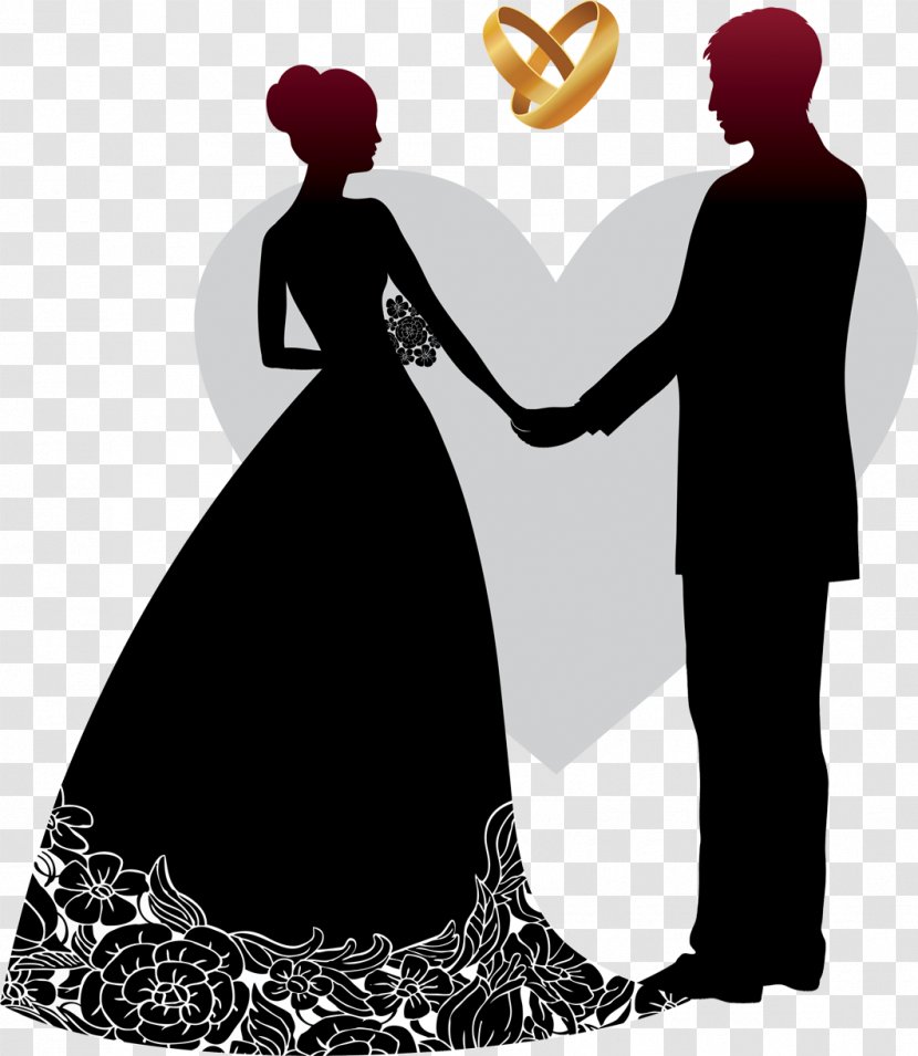 Wedding Invitation Clip Art Bridegroom - Bride Transparent PNG