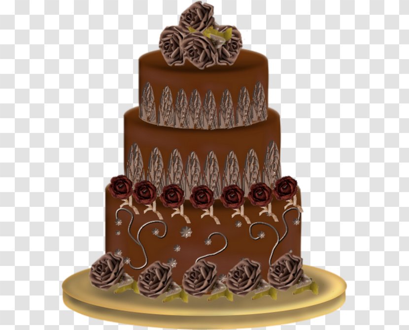 Chocolate Cake Wedding Layer Torte Decorating - Icing Transparent PNG