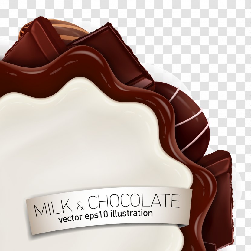 Milk Chocolate Euclidean Vector Illustration - Creative Flower-shaped Material Transparent PNG