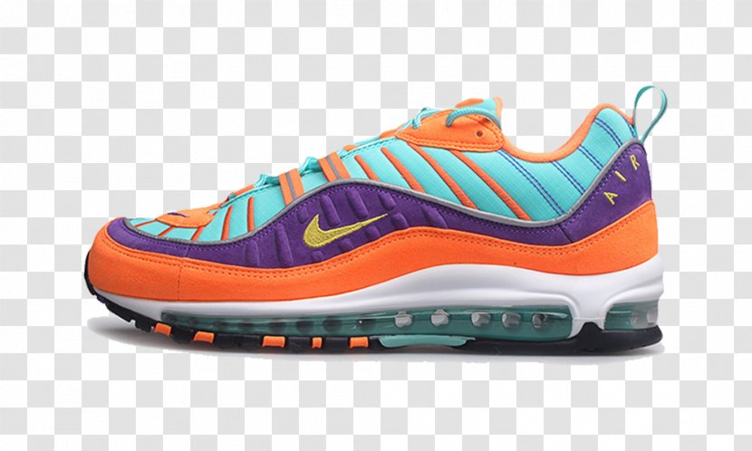 Nike Air Max 98 Qs 'Cone' Mens Sneakers Thunder Blue Shoe - Heart Transparent PNG