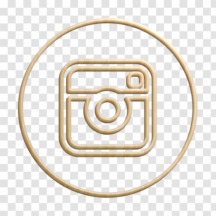 Circles Icon Instagram Line - Social - Metal Brass Transparent PNG