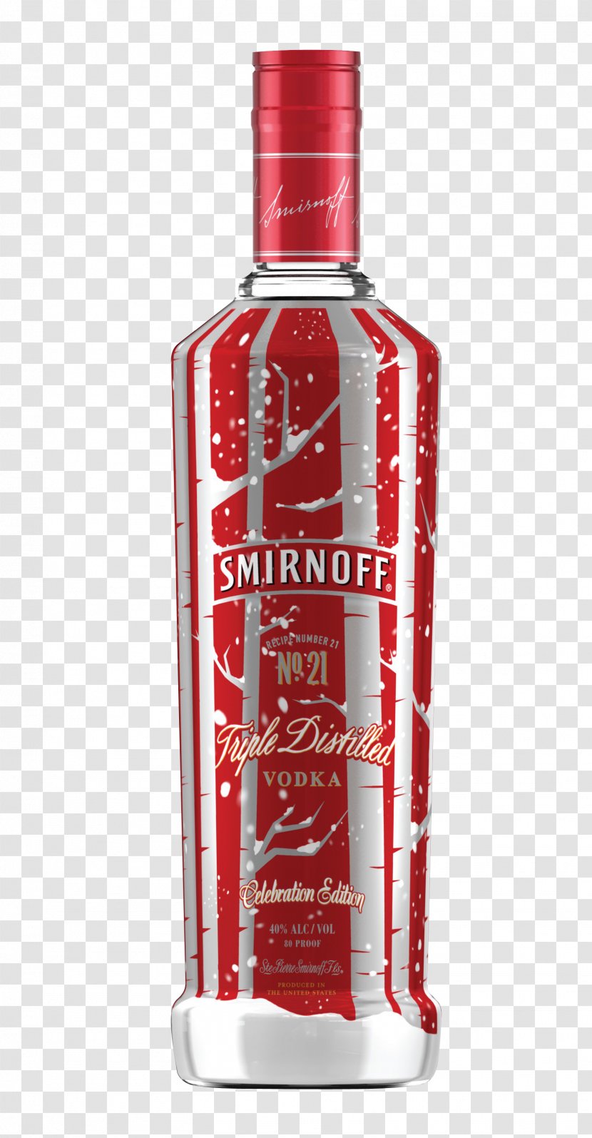 Vodka Distilled Beverage Cocktail Gin Martini - Smirnoff - Bottle Transparent PNG