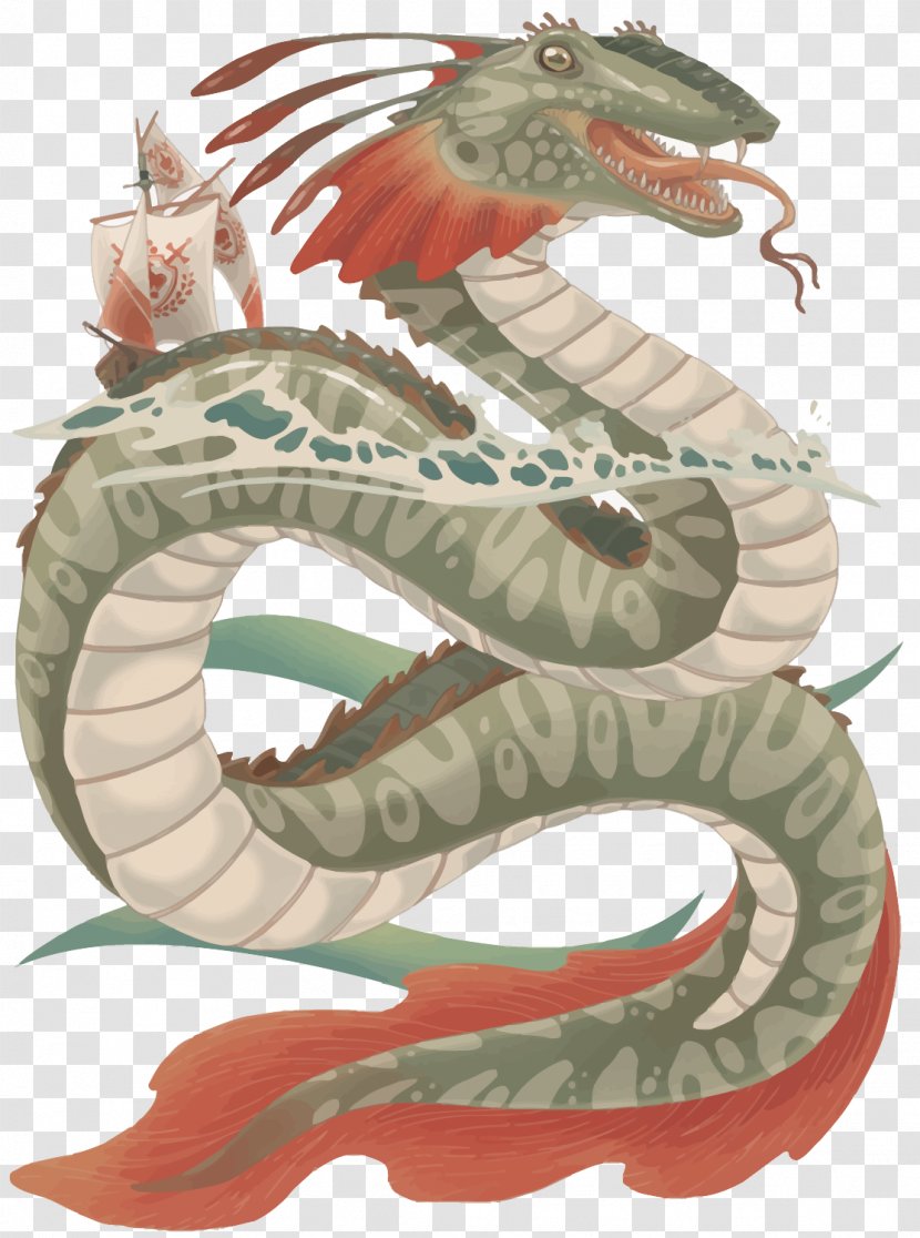 Serpent Sea Monster - Fictional Character - Vector Transparent PNG
