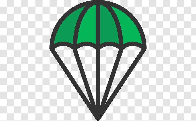 Parachute Paragliding Icon - Green Transparent PNG