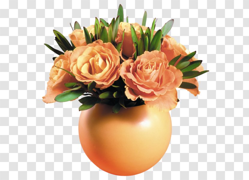 Vase Flower Rose Clip Art - Cut Flowers - Yellow Transparent PNG