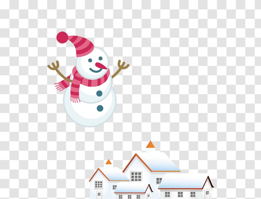 Snowman Winter - House Transparent PNG