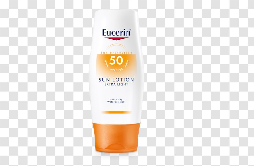 Sunscreen Lotion Eucerin Factor De Protección Solar Cream - Sun Transparent PNG