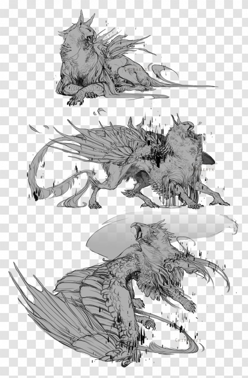 Sketch Drawing Concept Art Dark Souls Illustration - Comics - Gryphon Transparent PNG