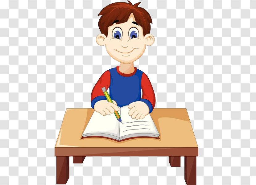 Writing Cartoon Drawing Illustration - Flower - A Boy Sitting In Seat Listening To Lecture Transparent PNG