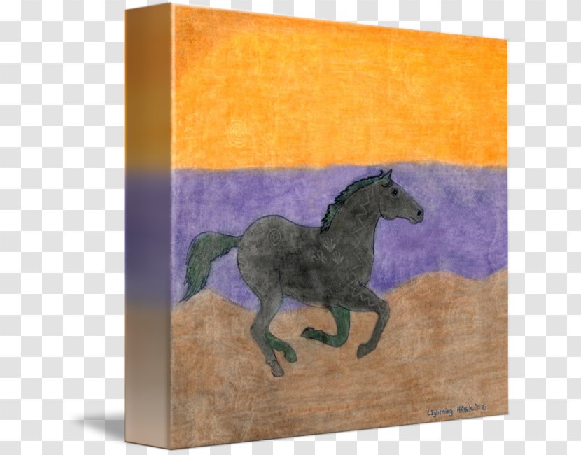 Mustang Stallion Painting Freikörperkultur Rectangle - Frame Transparent PNG