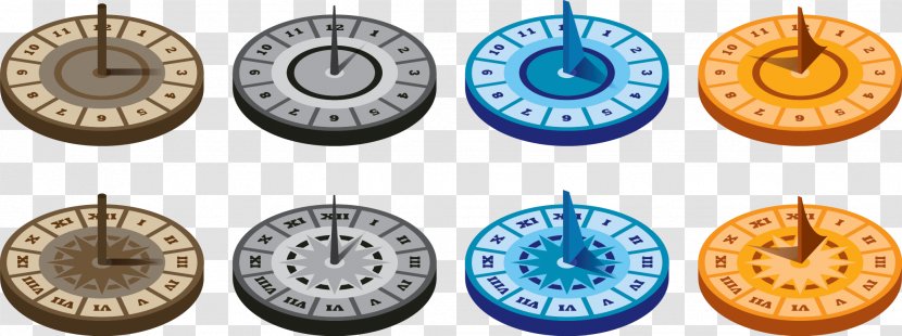 Euclidean Vector Sundial - Clock - Compass Transparent PNG
