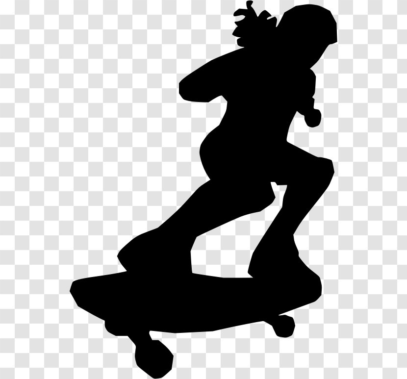 Skateboarding Clip Art - Silhouette - Skateboard Transparent PNG