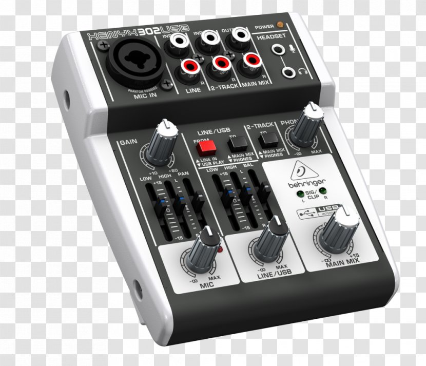 Audio Mixers USB Behringer Analog Signal - Interface - Mixer Transparent PNG