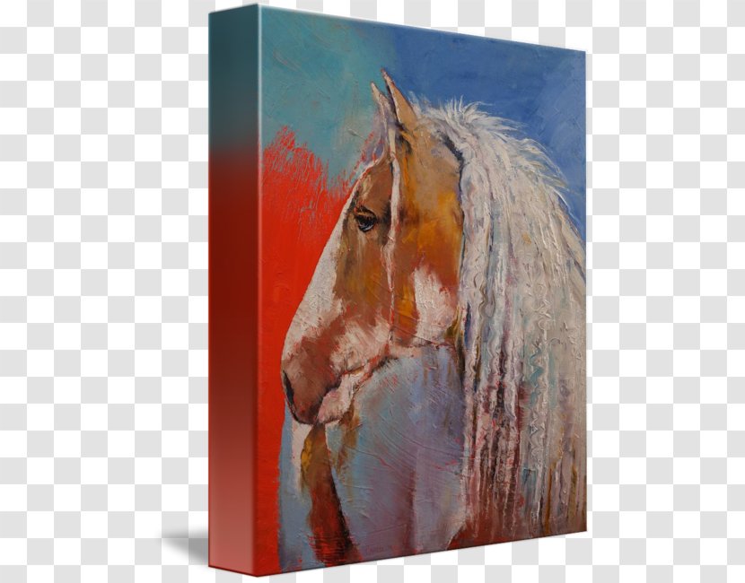 Gypsy Horse Watercolor Painting Stallion Canvas Print - Modern Art Transparent PNG