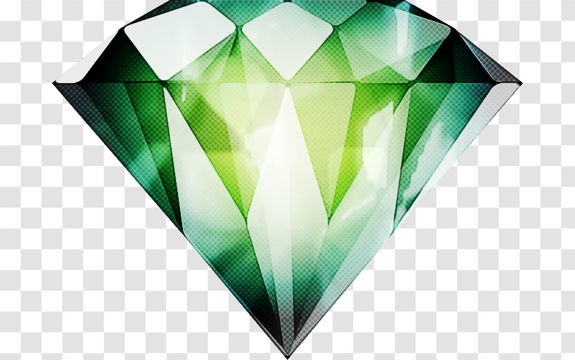 Green Background - Brilliant - Symmetry Crystal Transparent PNG