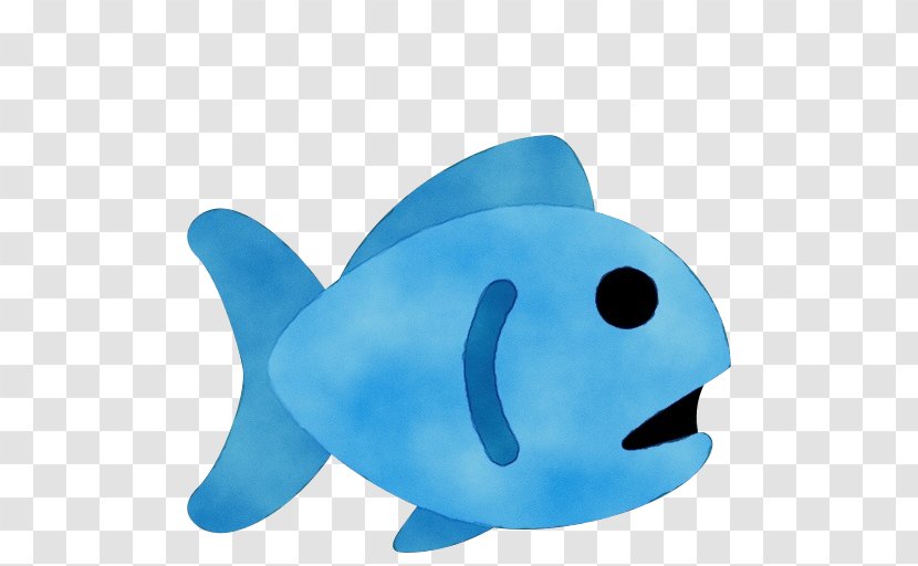 Fish Cartoon - Animal Figure - Electric Blue Fin Transparent PNG