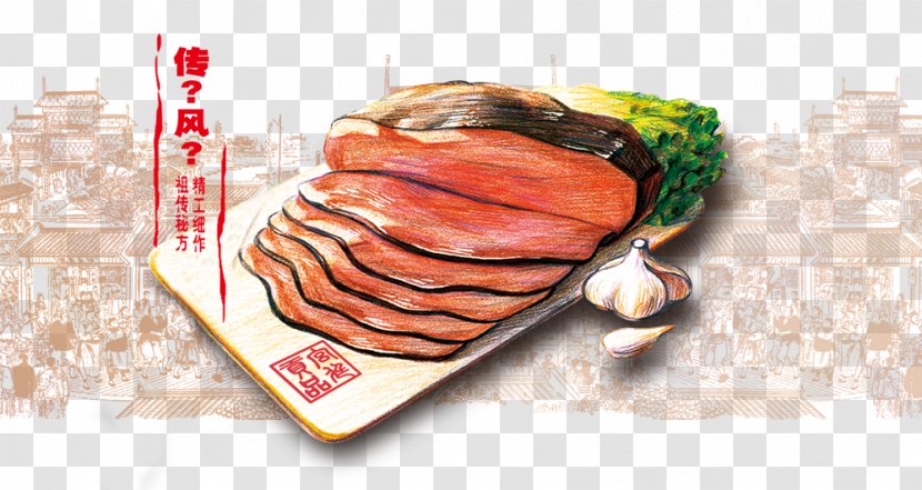 Carne Asada Cattle Beef Meat - Bayonne Ham - Garlic Painted Transparent PNG