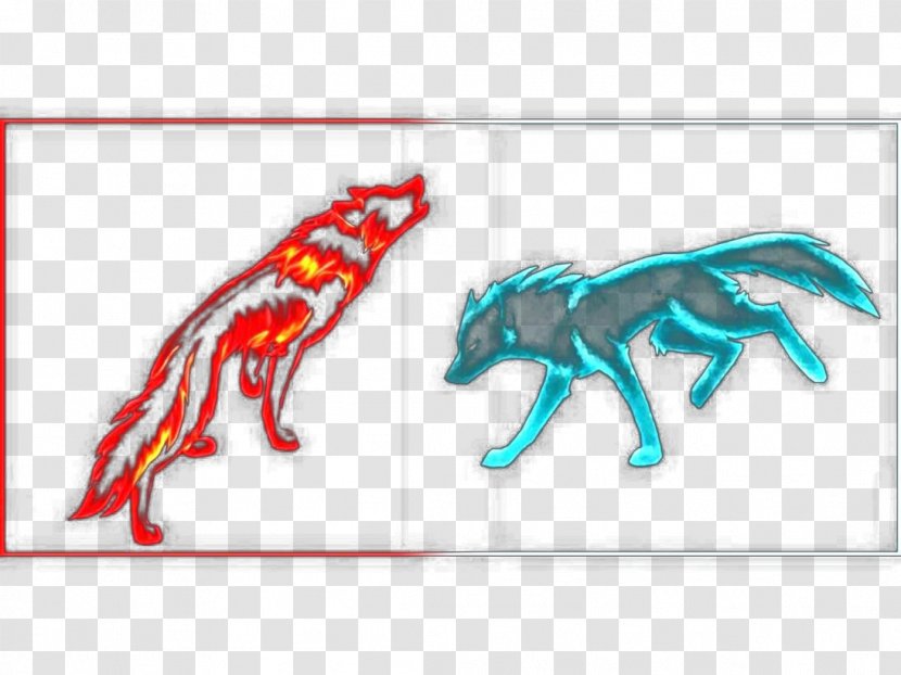 Gray Wolf Flame - Fictional Character - Fire Ice Transparent PNG