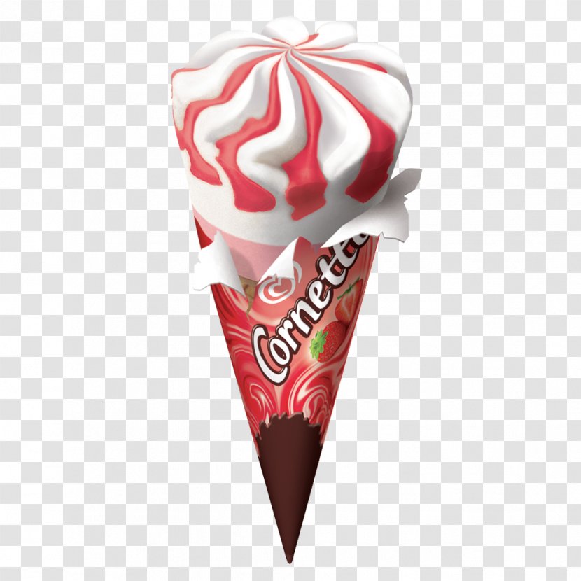 Ice Cream Cones Cornetto Strawberry Flavor - Healthy Eating Transparent PNG