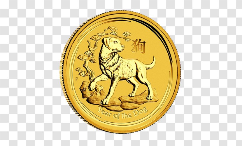 Perth Mint Dog Bullion Coin Lunar Series Australian - Chinese Zodiac - Year Of The Transparent PNG
