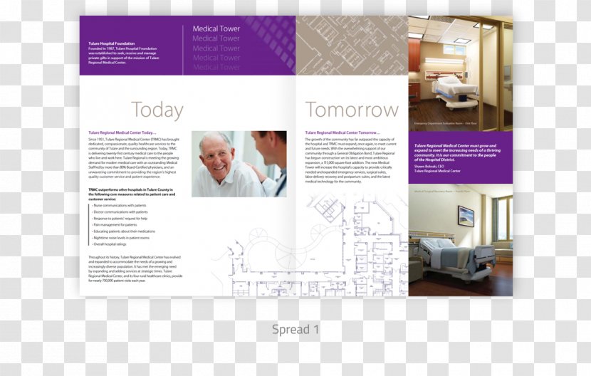 Tulare Hospital Foundation Advertising Brochure - Education - Design Transparent PNG