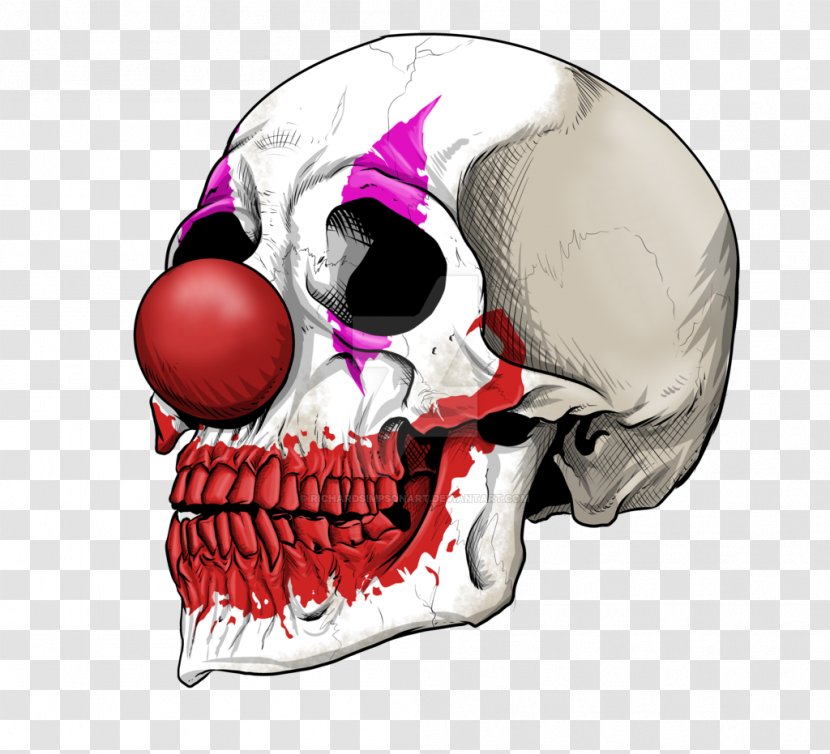Skull It Evil Clown Drawing - Deviantart Transparent PNG