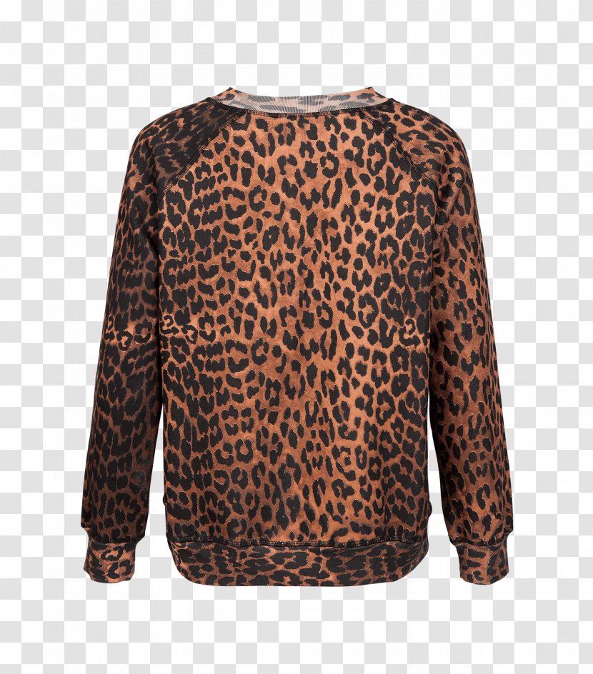 Leopard Sleeve Animal Print Blouse Cotton - Neck - Studio Tiger Transparent PNG