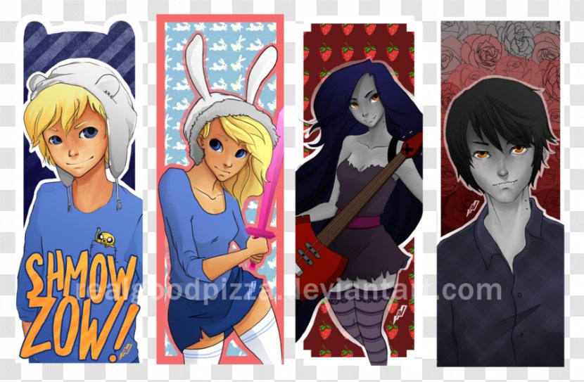 Finn The Human Jake Dog Marceline Vampire Queen Flame Princess Bookmark - Heart Transparent PNG