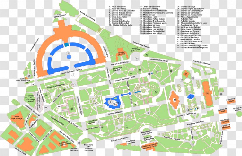 Parque De María Luisa Alcázar Of Seville Palace San Telmo Map Fuente Las Ranas - Area Transparent PNG