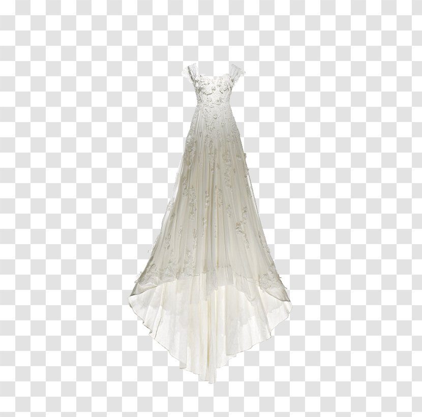Cocktail Shoulder White Satin Dress - Bride - Wedding Transparent PNG