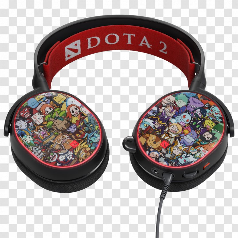 Dota 2 SteelSeries Arctis 5 Headphones 7 - Steelseries - Mac Compatible Usb Headset Adapter Transparent PNG