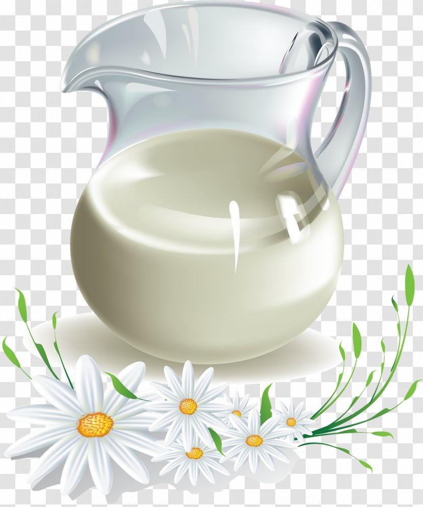 Milk Bottle Dairy Cattle Kefir - Drink - Camomile Transparent PNG