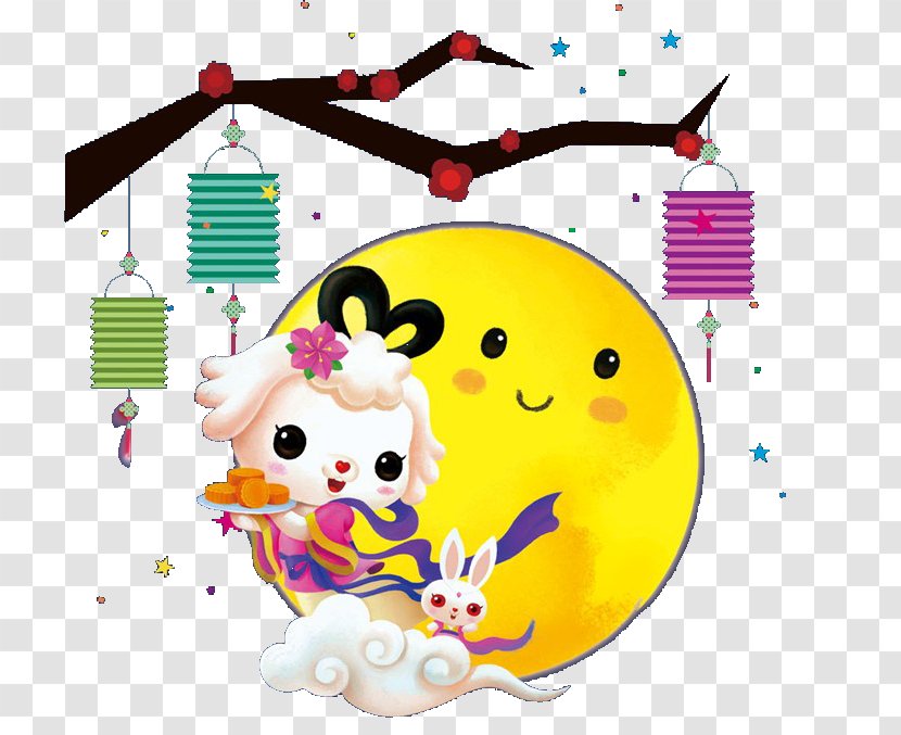 Mooncake Mid-Autumn Festival National Day Of The Peoples Republic China Traditional Chinese Holidays Poster - World - Mid Rabbit Transparent PNG