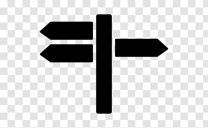 Download Direction, Position, Or Indication Sign - Black And White - Signposts Transparent PNG