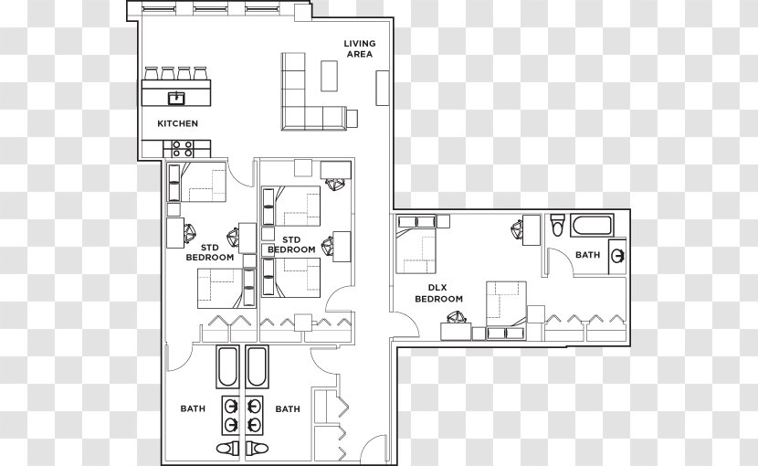 Floor Plan Technical Drawing - Diagram - Design Transparent PNG