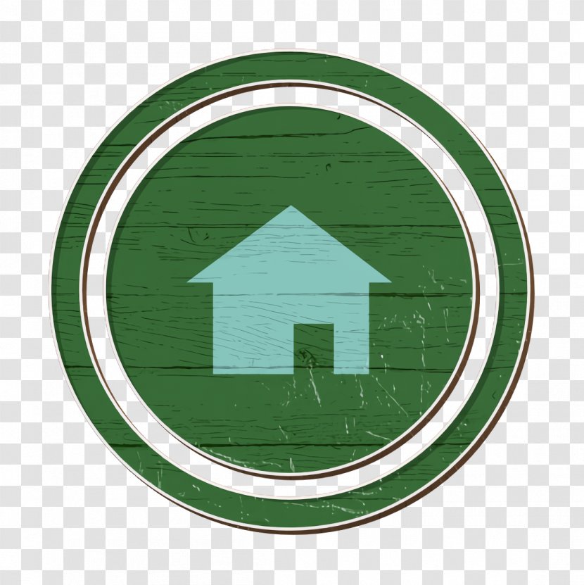 Home Icon - Green - Emblem Oval Transparent PNG