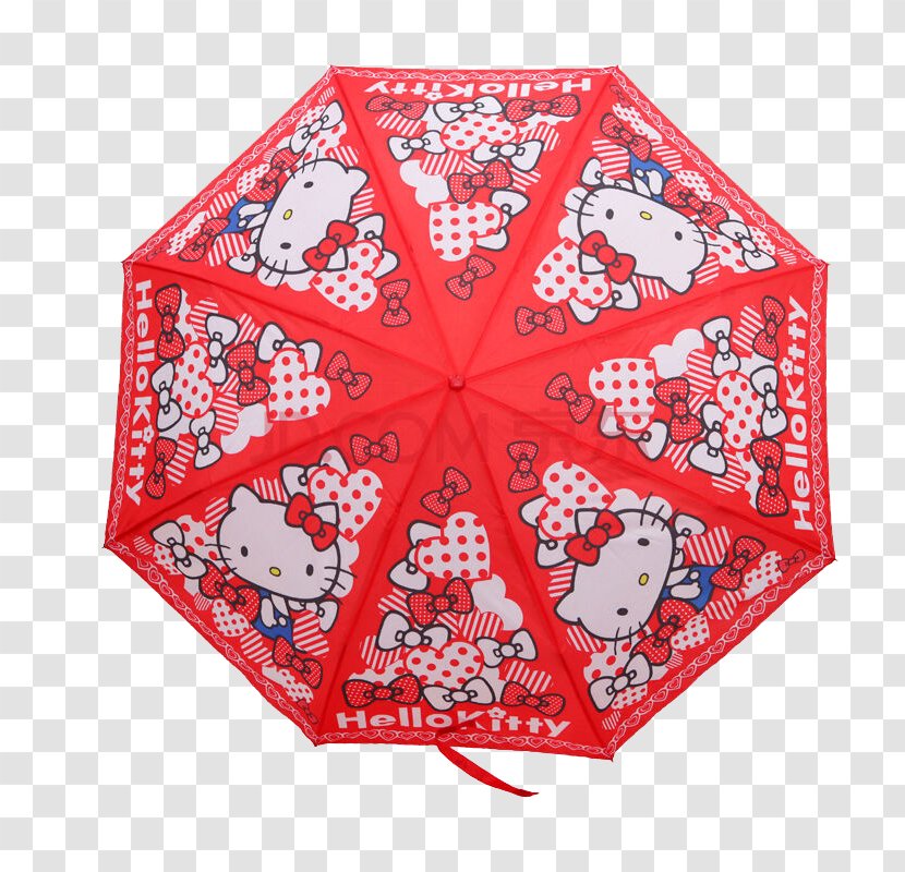 Hello Kitty Online Umbrella Cover Museum Child - Red Transparent PNG