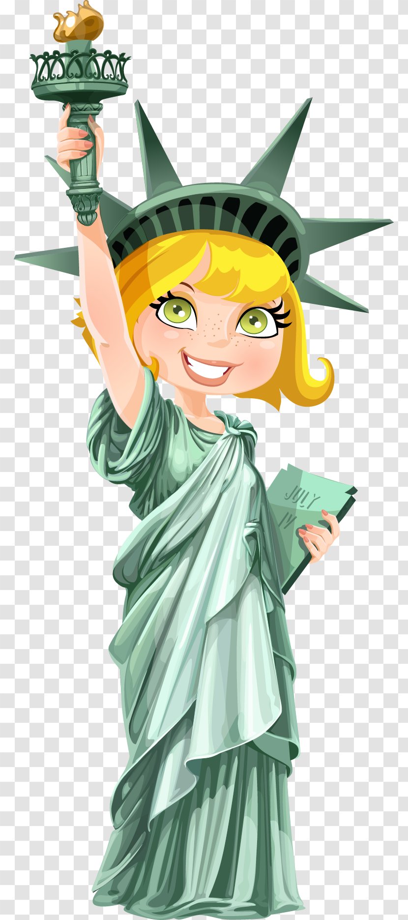 Statue Of Liberty Illustration - Frame - Vector Hand-painted Free Goddess Transparent PNG