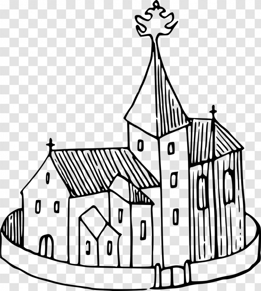 Chantry Line Art Black And White Church Clip - Christianity Transparent PNG