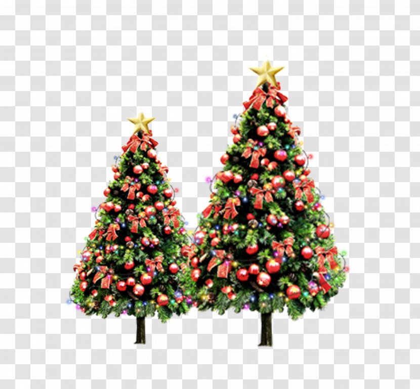 Christmas Tree Santa Claus Village A Carol - Green Transparent PNG