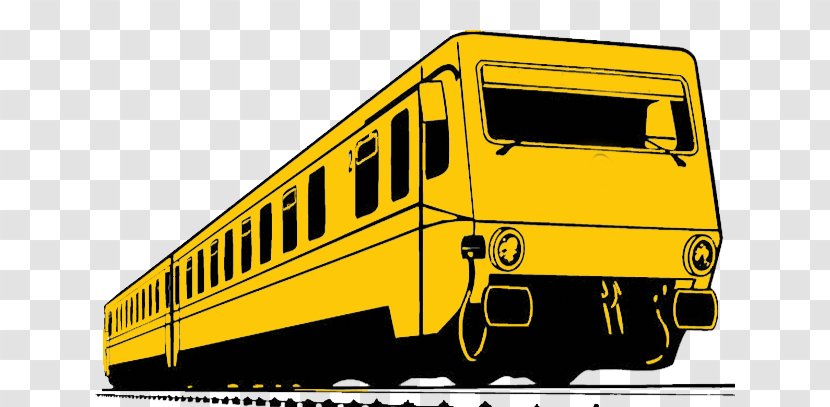 Train Rail Transport Track Railroad Car - Mode Of - Yellow Transparent PNG