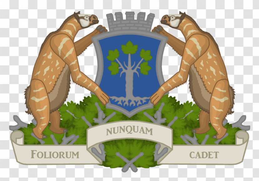 Coat Of Arms Heraldry Dinosaur Artist - Fauna - Bunch Maple Leaves Transparent PNG