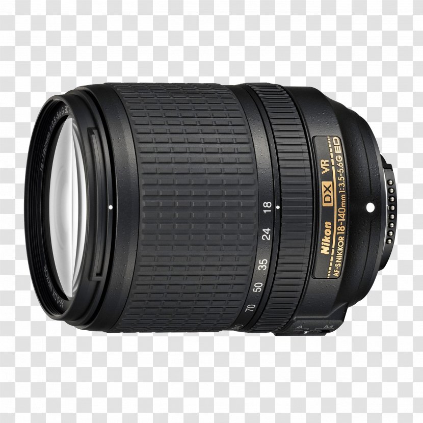 AF-S DX Nikkor 18-140mm F/3.5-5.6G ED VR 18-105mm Nikon 35mm F/1.8G Format - Lens Hood - Camera Transparent PNG