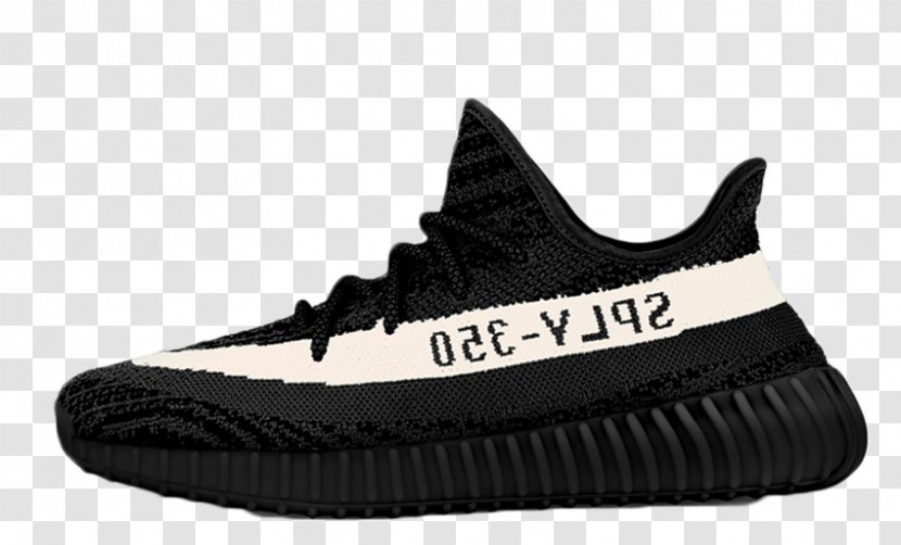 Adidas Yeezy Originals Shoe Sneakers - Brand - Black And White Stripe Transparent PNG